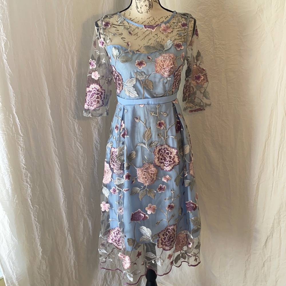 Light blue midi dress